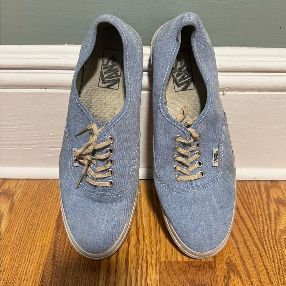 Vans Men's Light Blue Canvas Sneakers